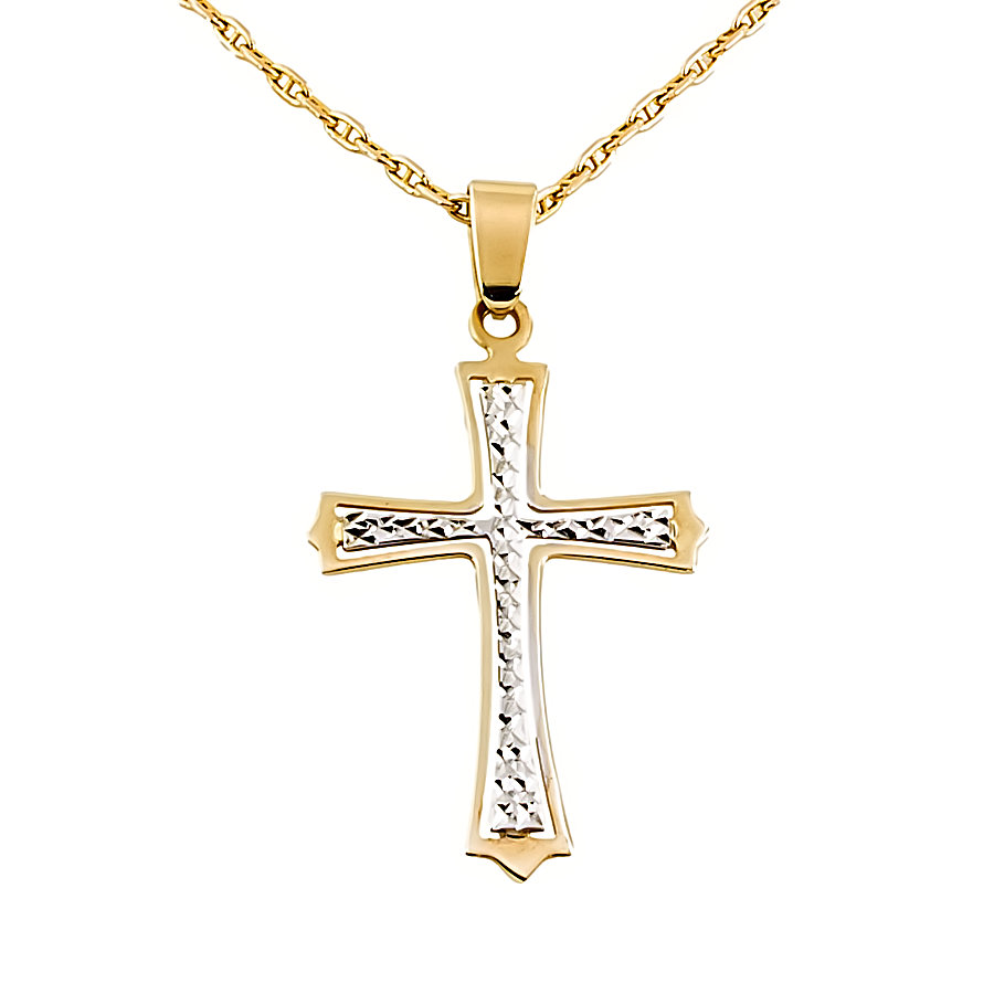 9ct gold 2.9g 20 inch Cross Pendant with chain